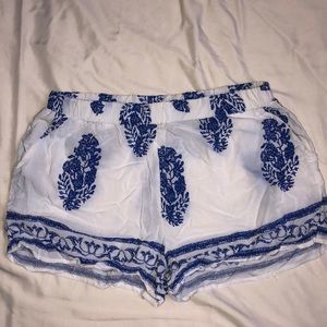Blue and White Shorts